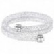 Swarovski Crystaldust Bianco Double Bracciale Acciaio - S