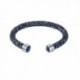 Swarovski Crystaldust Cuff Blu Bracciale Acciaio - S