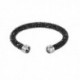 Swarovski Crystaldust Cuff Nero Bracciale Acciaio - M