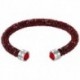 Swarovski Crystaldust Cuff Rosso Bracciale Acciaio - S