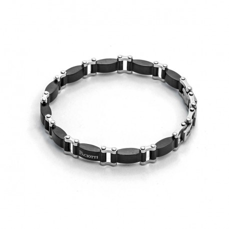 4US Cesare  Paciotti Black Wave Bracciale Acciaio