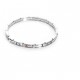 4US Cesare Paciotti White Circle Bracciale Acciaio